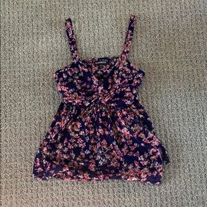 Express Mesh Floral Top Size XS